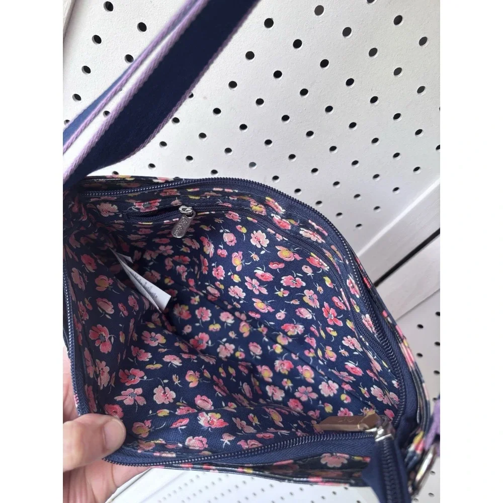 Cath Kidston Bag Purse Oilcloth Shoulder Crossbody Blue Pink‎ Floral